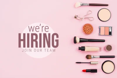 بنر آرایشگاه زنانه سفید طلایی