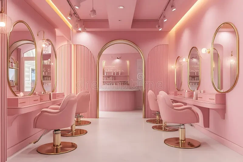 تم آرایشگاه صورتی